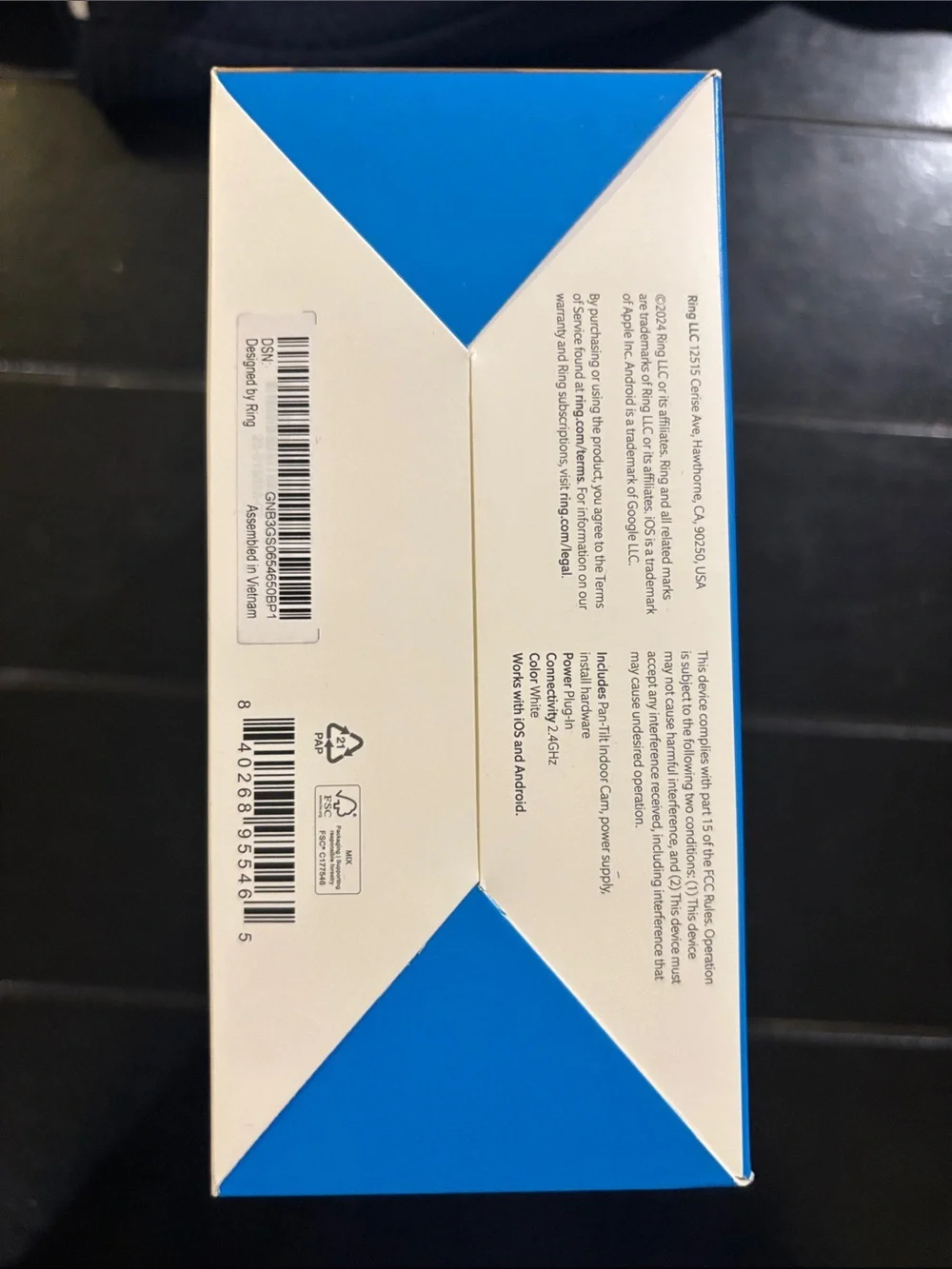 Never Opened NIB Ring Pan-Tilt Indoor Cam